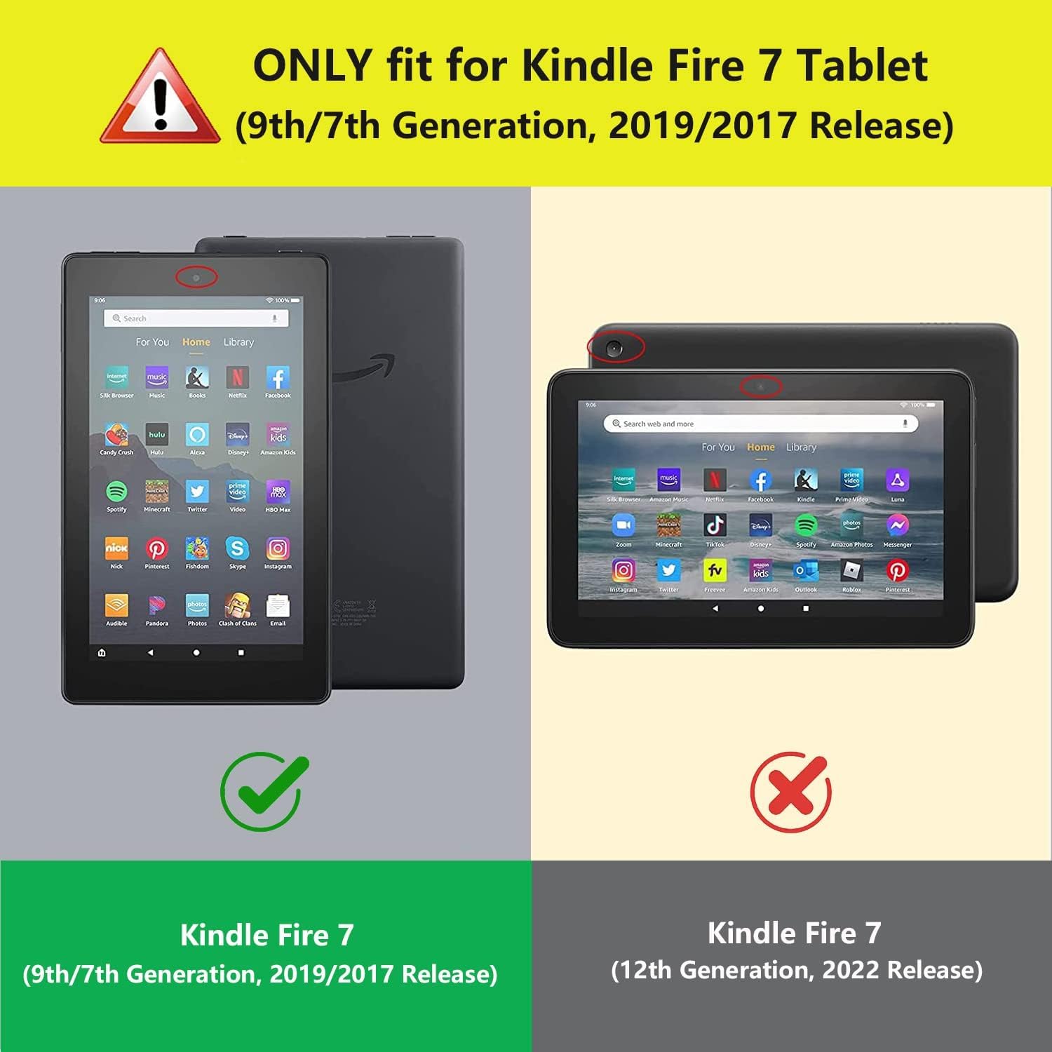 Amazon.co.jp: FVAENDHIO Amazon Kindle Fire 7タブレット用ケース (第 
