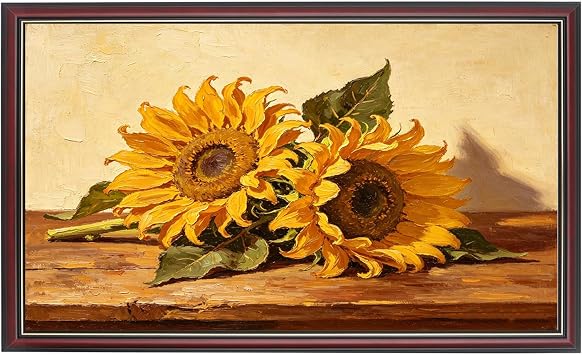 16x29 Picture Frame Solid Wood Cherry Finish with Gold Trim Y23R1629