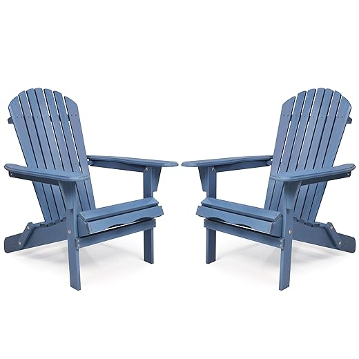Outdoor Wooden Adirondack Chair Set
