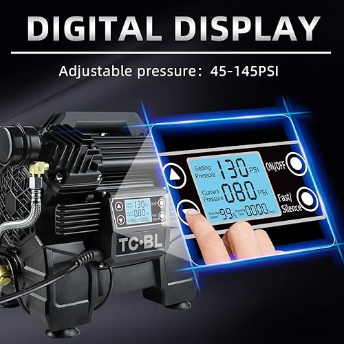 Miniatura 2 de TC·BL Compresor de aire resistente 145PSI 2HP Bomba de aire sin tanque y sin aceite