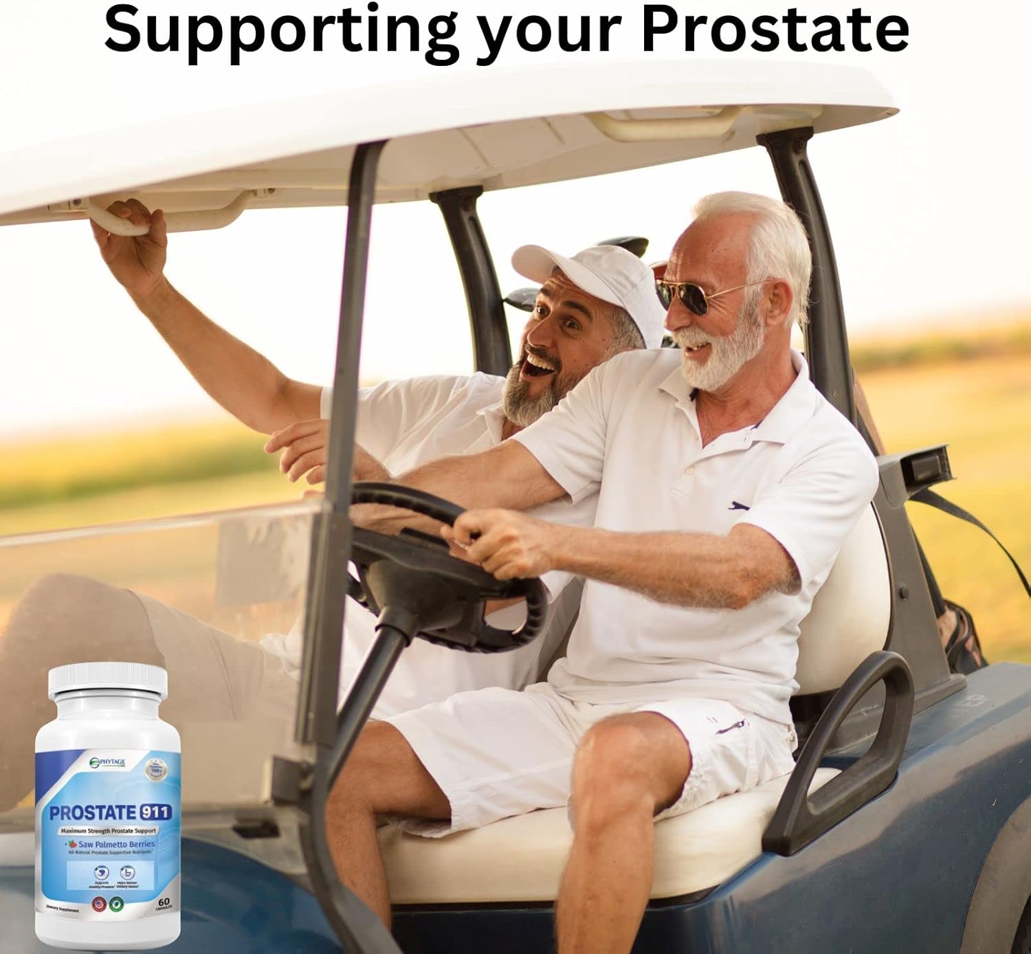 Prostate 911 Men’s Health Supplement - Saw Palmetto Support Prostate Function (60 Capsules)