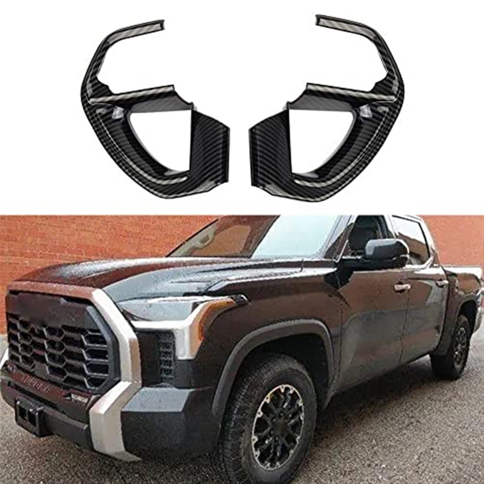 para Toyota, para Tundra, 2022 Coche Fibra de Carbono ABS Panel