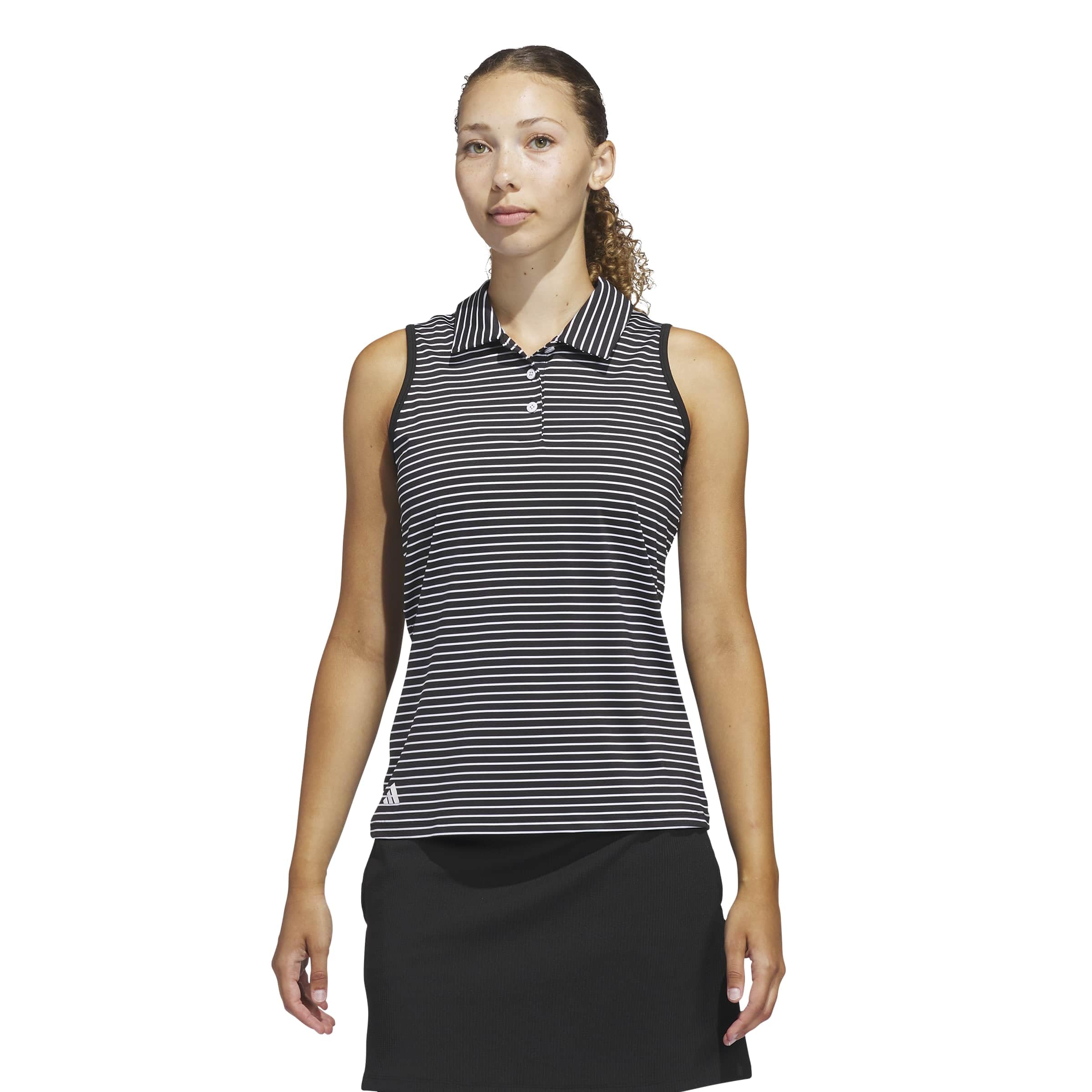 

                                                    adidas Women's Performance Stripe Sleeveless Polo,