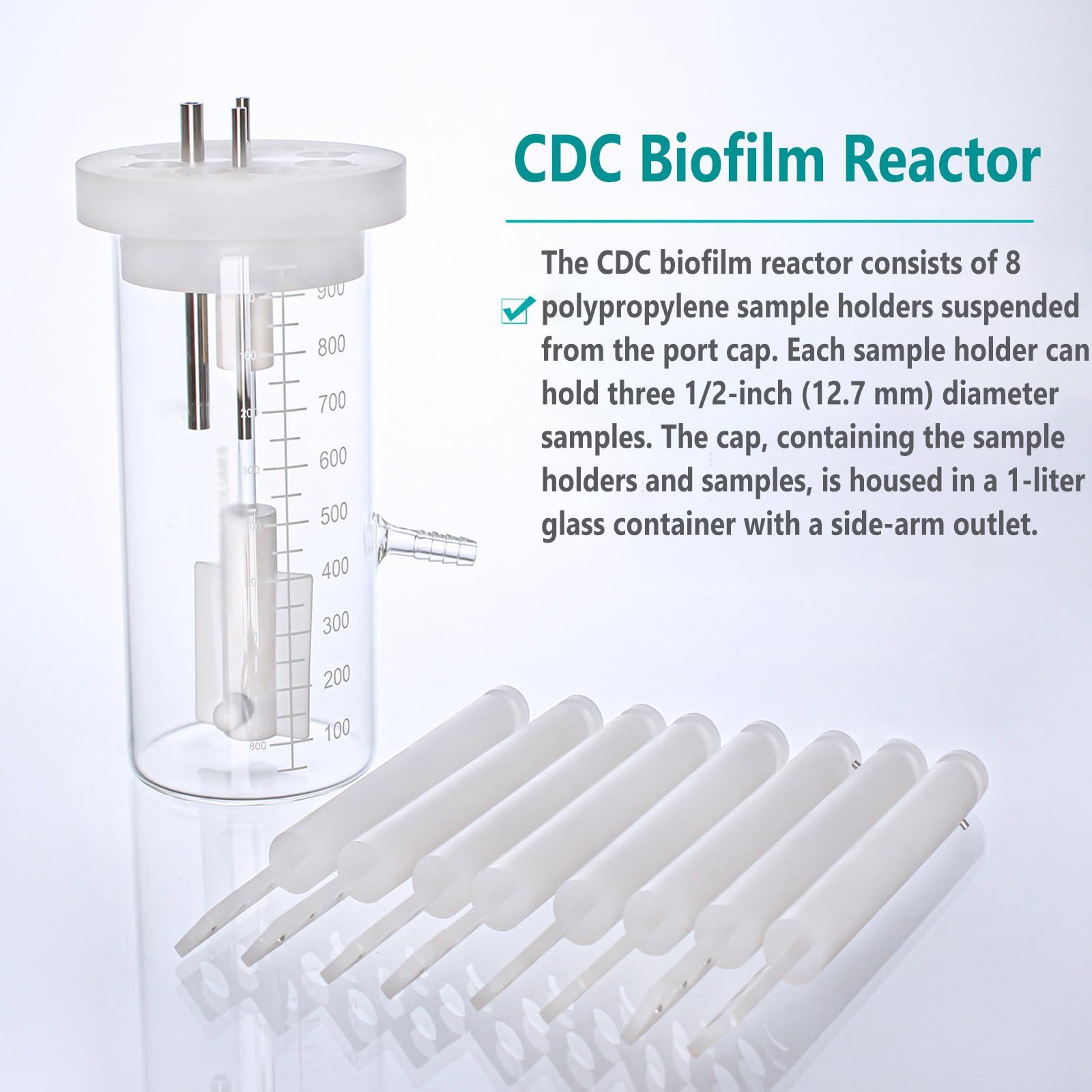 Reaktor biofilmowy CDC 1000 ml, laboratoryjna butelka do hodowli komórek beztlenowych, z mieszaniem magnetycznym, wysokie szkło borokrzemowe, do przemysłowych badań antykorozyjnych i nauk o środowisku