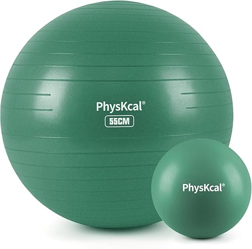 Miniatura 17 de Pelota de yoga para ejercicio, juego de pilates, 4 tamaños de pelota de fitness para entrenamiento, parto, embarazo, terapia física, bomba incluida