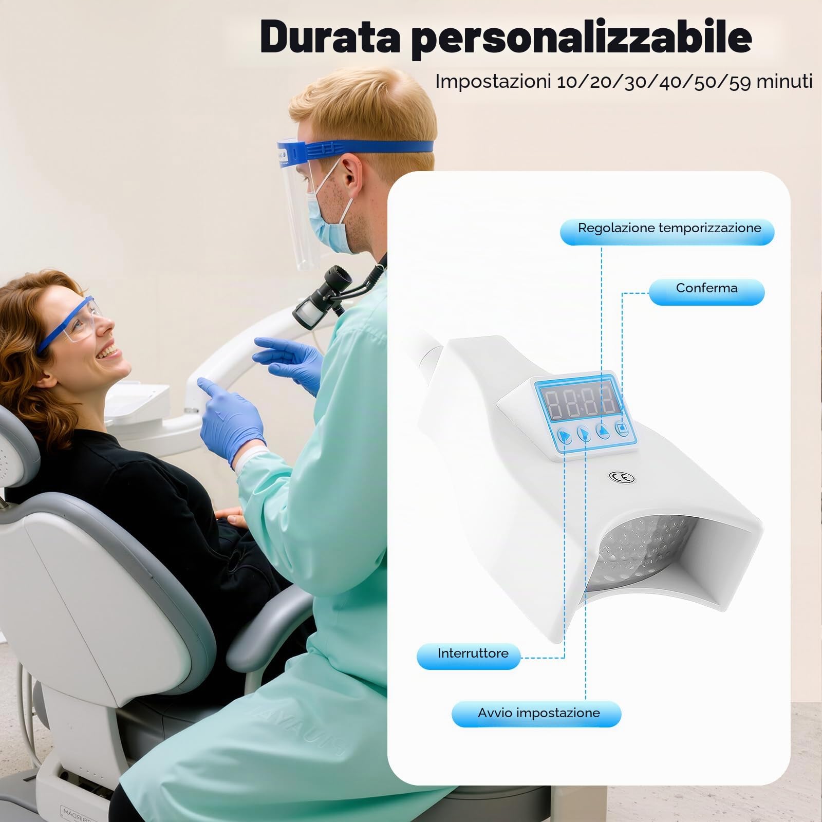 Lampada Dentale A Led Per Sbiancamento Dei Denti Con Denti Mobili Luce Per Sbiancamento Dei Denti Sbiancamento Dentale Luce Bianca Dei Denti 220 V