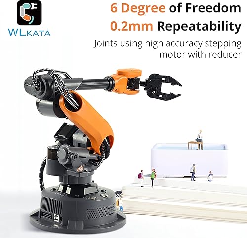 Miniatura 4 de wlkata Mirobot 6DoF Mini brazo robótico industrial Kit profesional programable brazo robótico ligero profesional de escritorio brazo robótico para