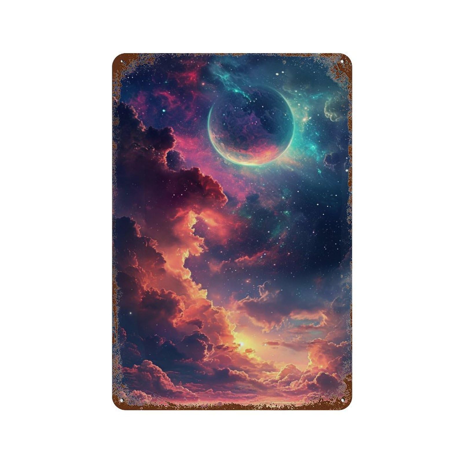 Cosmic Sky Dream Vintage Metal Tin Sign 11.8"x7.9", Novelty Wall Decor for Garage, Pub Or Kitchen