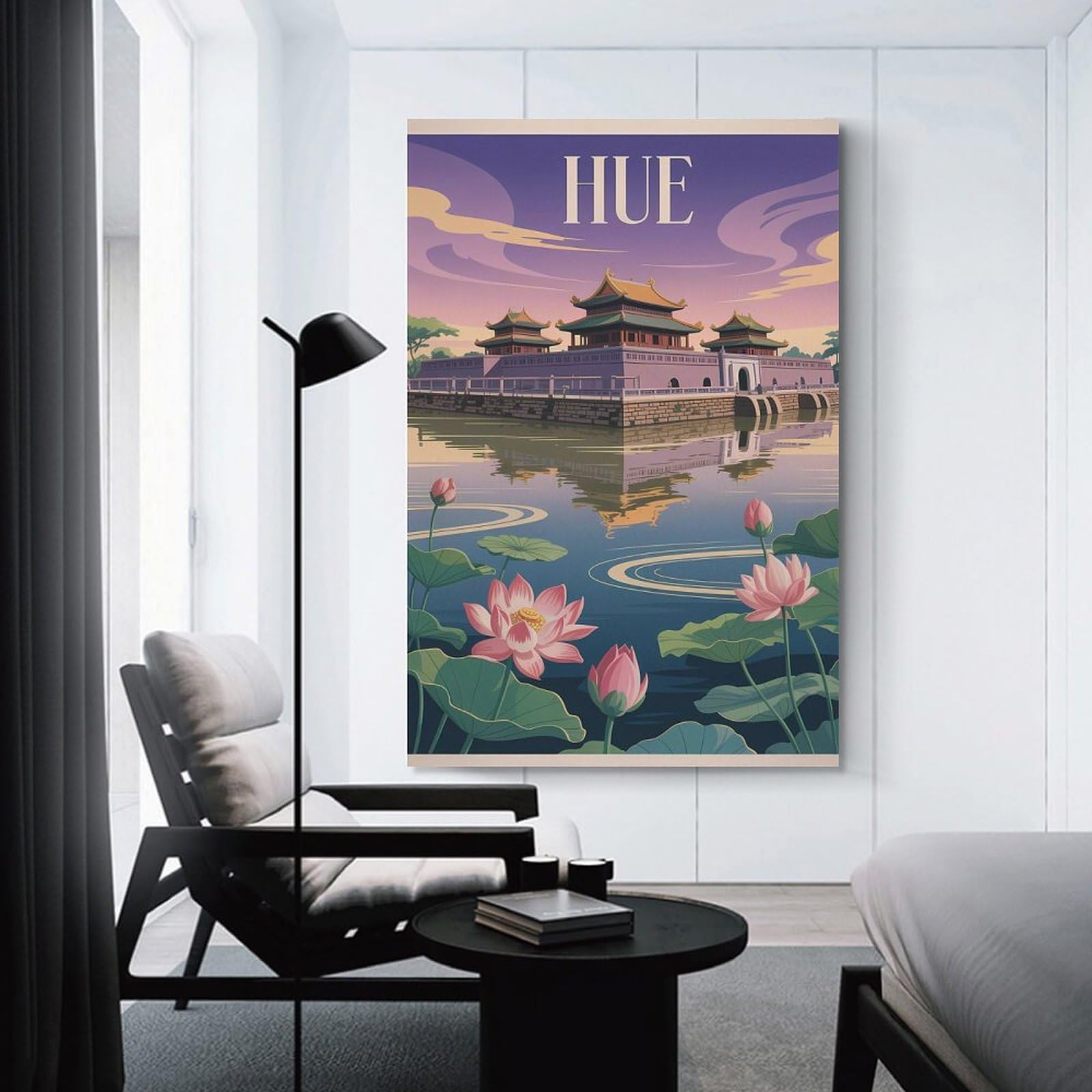 Junmoney Decorative Wall Artwork Hue Vietnam Travel (2), 16x24inch(40x60cm), for Living Room, Bedroom Or Apartment Walls, Decorative Artwork for Empty Walls