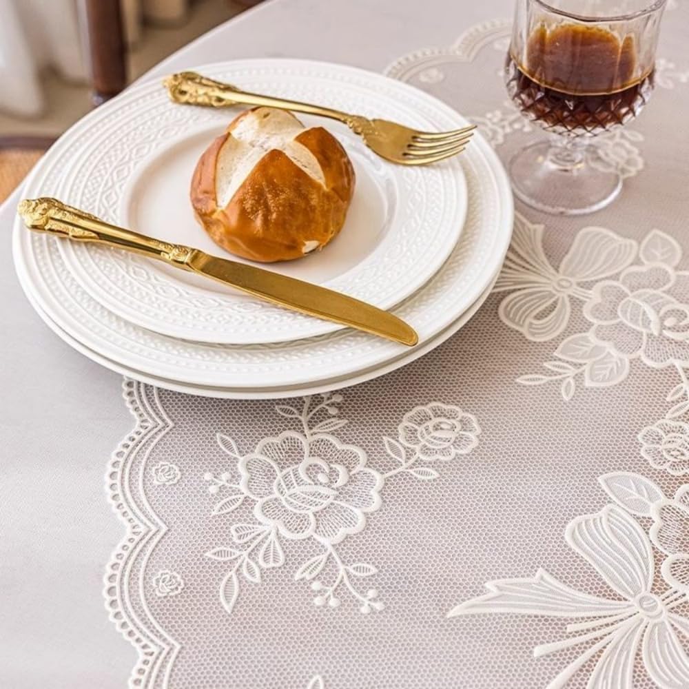 Tovaglia in plastica PVC lavabile in acqua. Protezione impermeabile per tavolo rettangolare per cucina, picnic, esterno, interno (137 x 180 cm, foglia verde