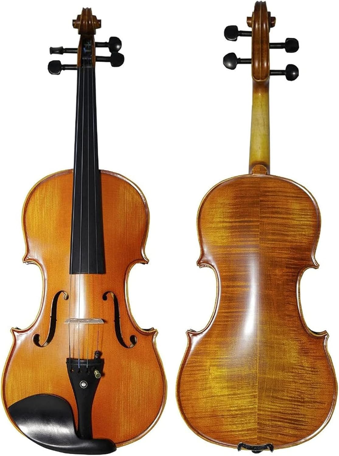 Violon mat 4/4 en érable naturel pour adulte avec archet et colophane
