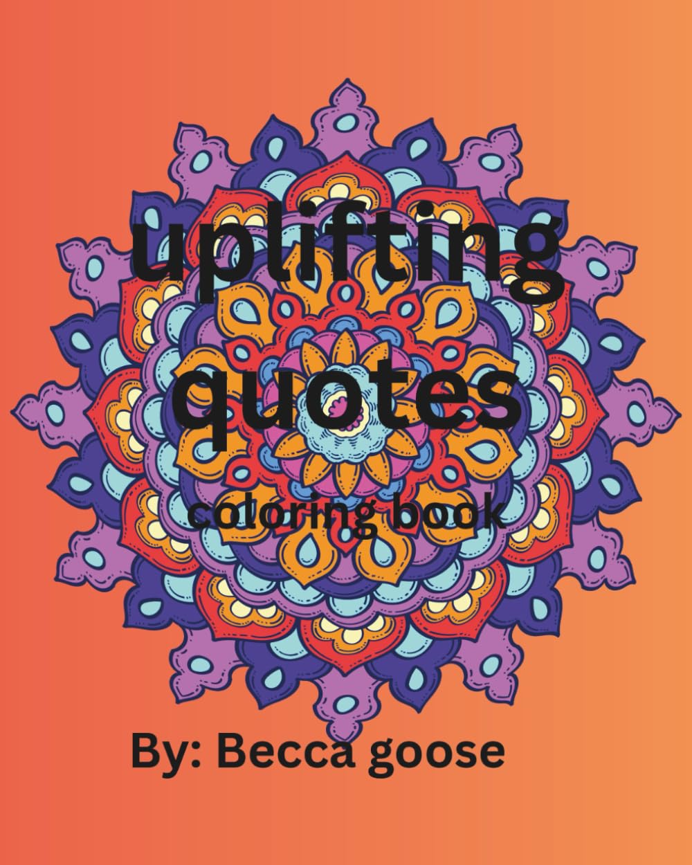 uplifting quotes: coloring book