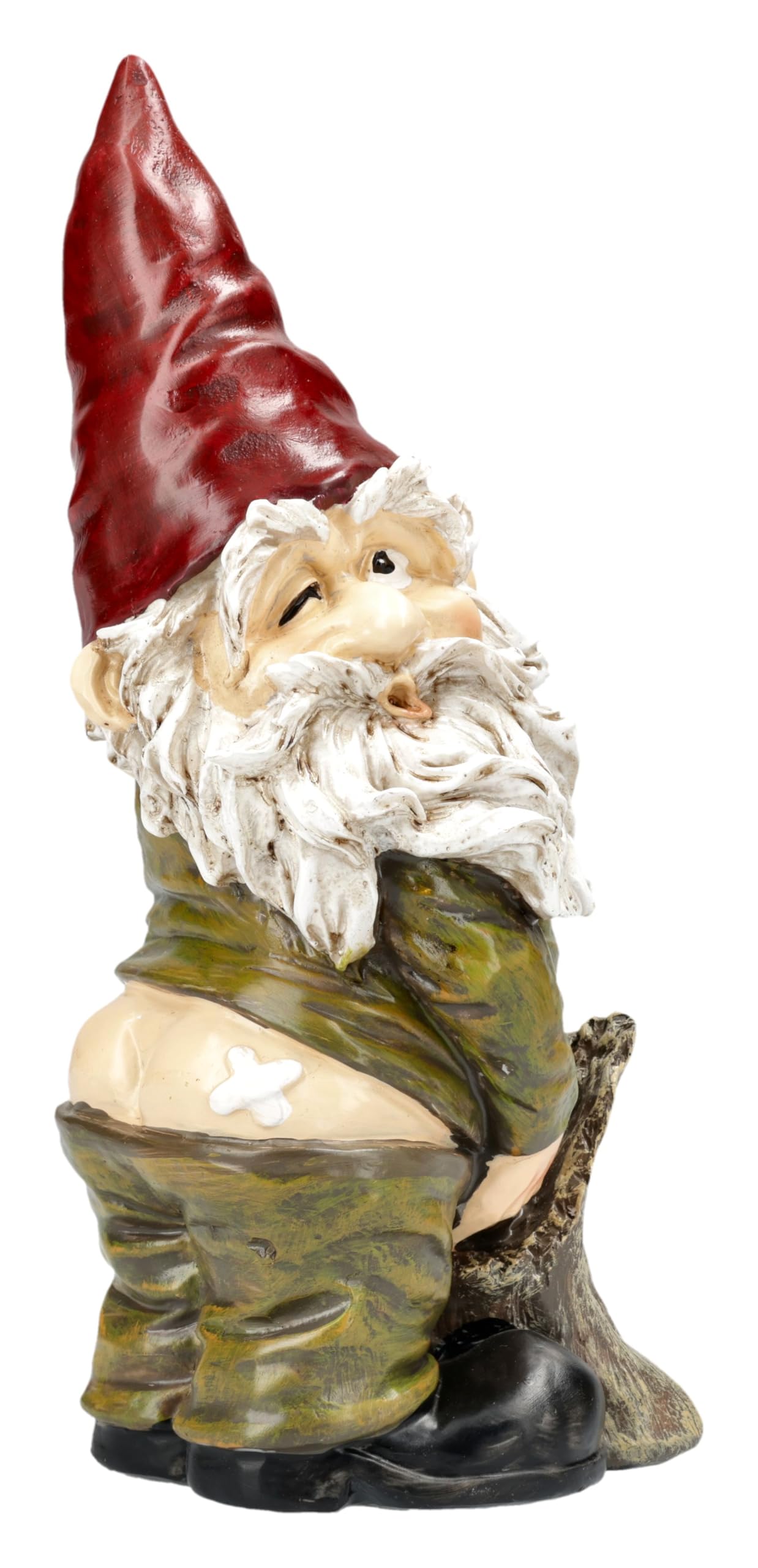 Figuren Shop GmbH Gartenfigur Gartenzwerg Set 3er 15-19 cm – freche Zwerge mit Amor, pinkelndem Zwerg und Säufer aus Polyresin, handbemalt und wetterfest – Dekofiguren Gartendeko 3-teilig