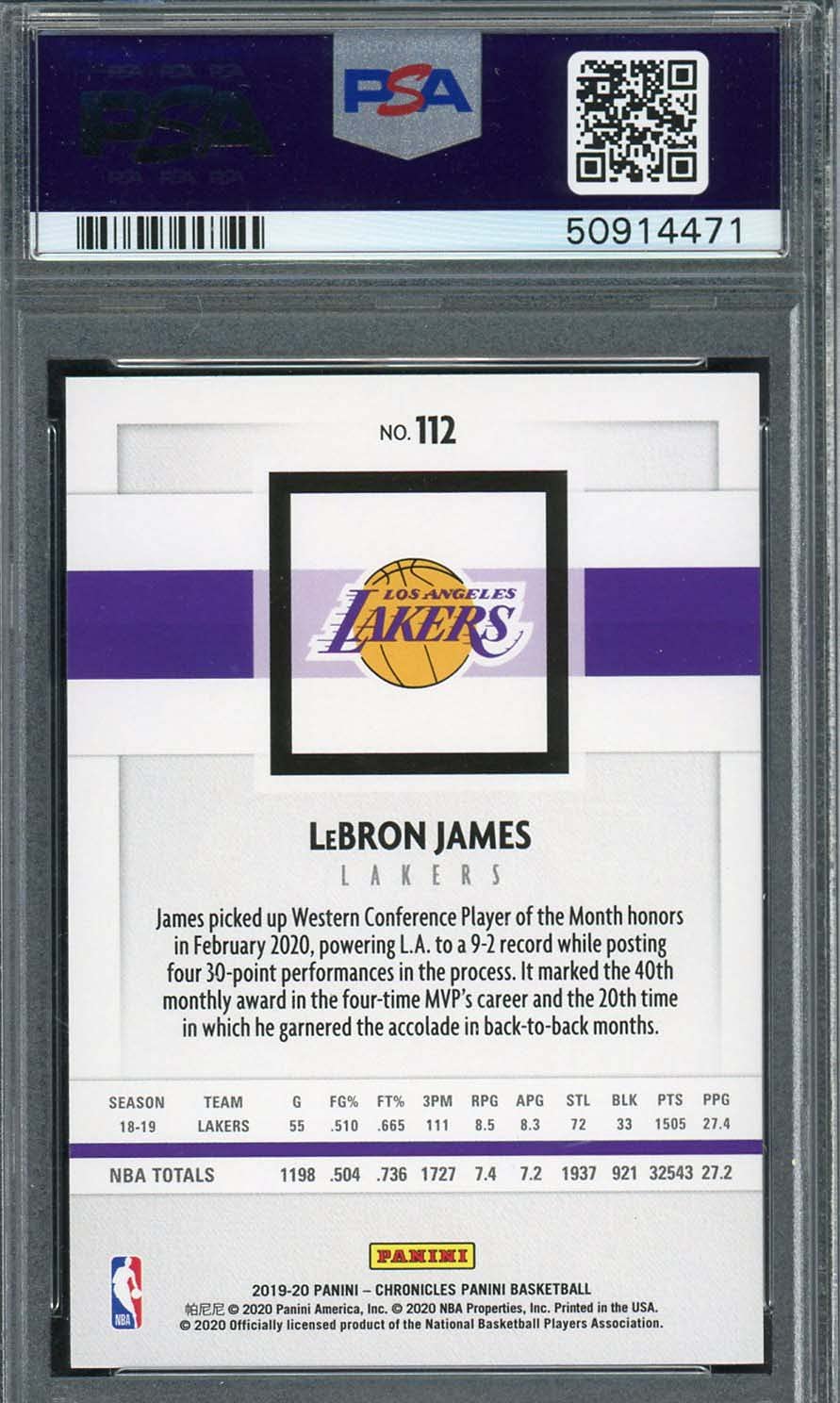 Amazon.com: LeBron James 2019 Panini Chronicles Basketball