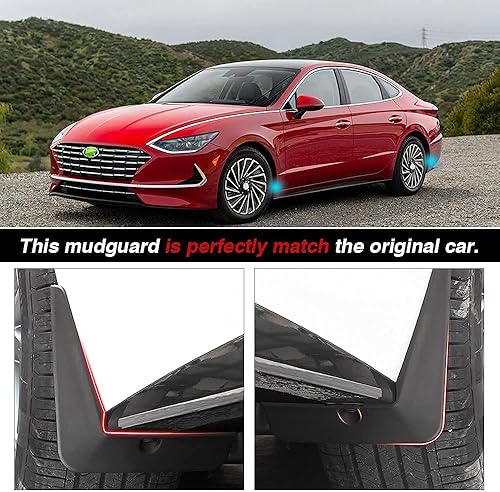 Miniatura 7 de Autorder Protectores contra salpicaduras para Hyundai Sonata 2023 2022 2021 2020 Accesorios Guardabarros guardabarros delantero y trasero, juego de