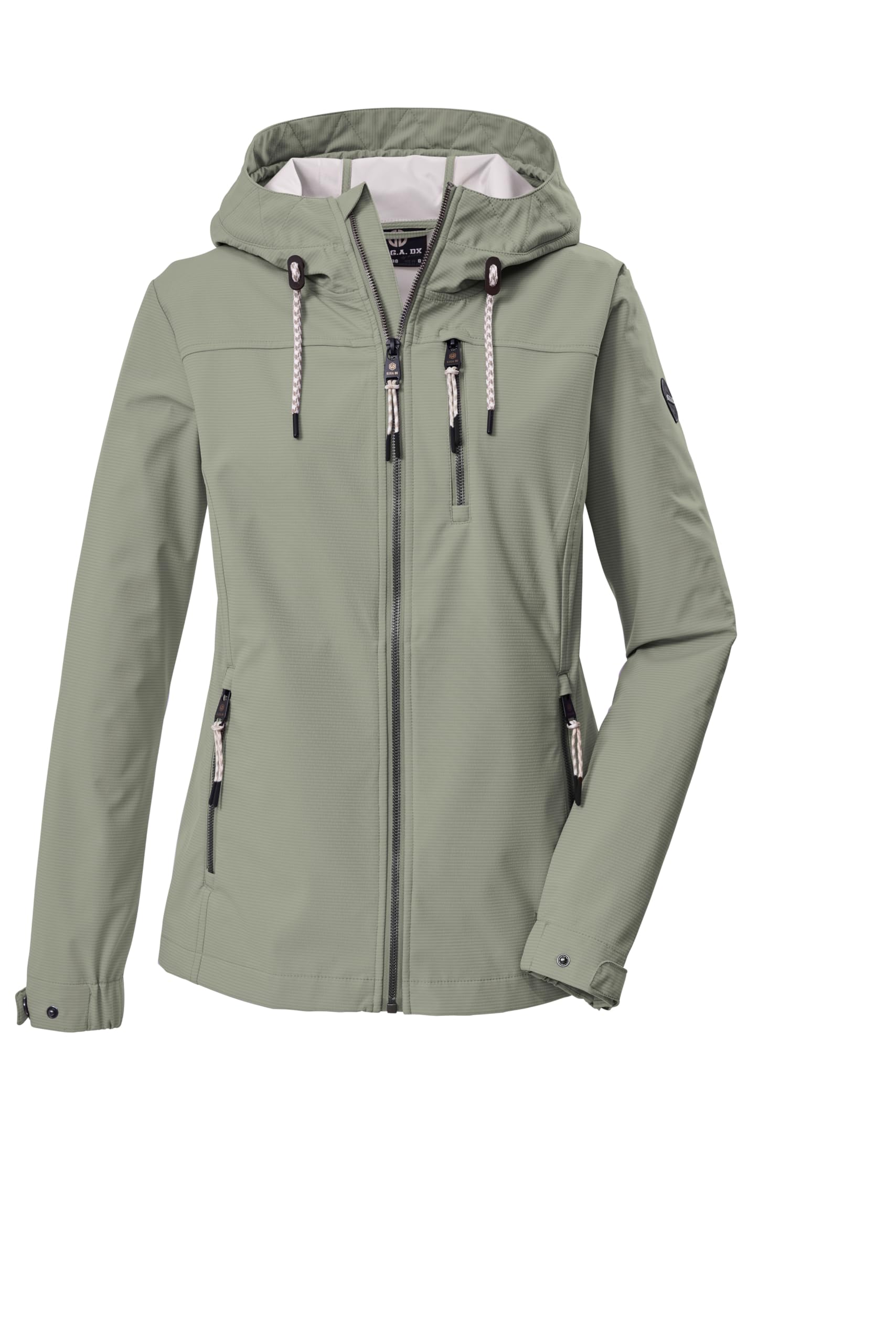G.I.G.A. DX GS 111 WMN SFTSHLL JCKT Women's Softshell Outdoor Jacket with Hood, Seagrass, 44, 44363-000