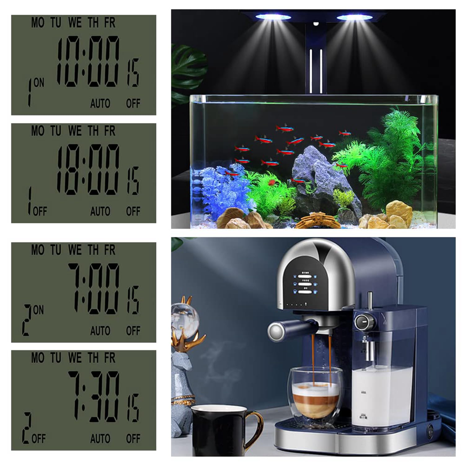 Temporizador Enchufe Digital Programable Enchufe de Salida 16A 3600W Pantalla LCD 20 Grupos Interruptor de Temporizador Programable de Encendido/Apagado Ahorro de Energía AC220V B0266eu