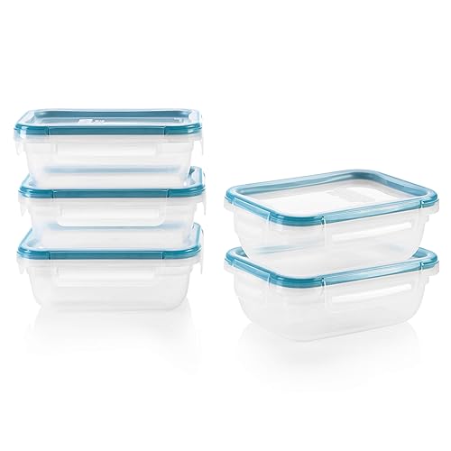 Snapware Total Solution 5-Pack (3-Cup) Plastic Food Storage Containers Set,