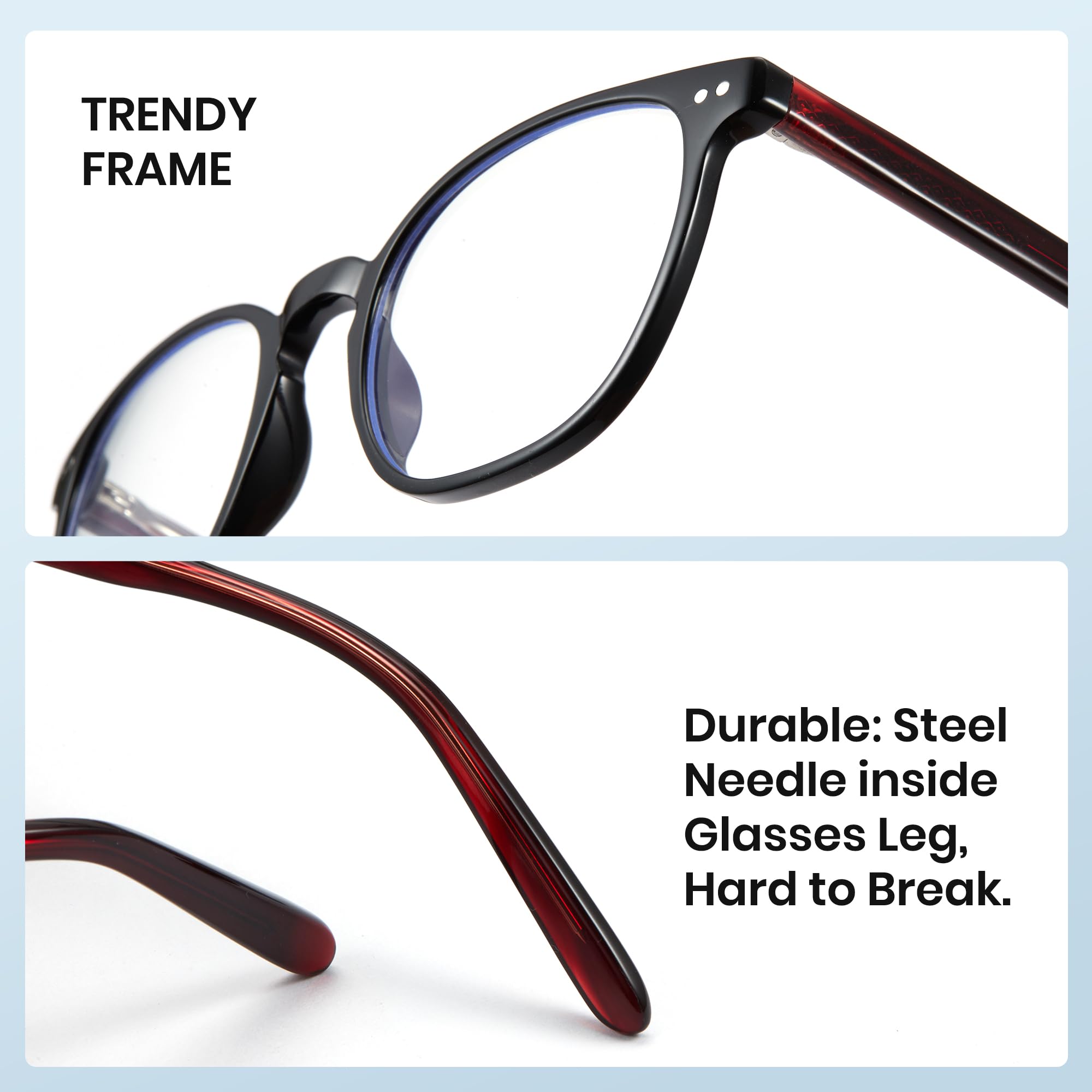 Cyxus Blaulichtfilter Brille Ohne Stärke Herren Damen Mode Computer Schutzbrille Bildschirmbrille Gaming Brille