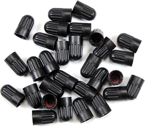 Miniatura 7 de Dsycar Paquete de 12 tapones de vástago de válvula de neumático TPMS, tapas de vástago largo de plástico negro para TR20008 TPMS tapas de válvula