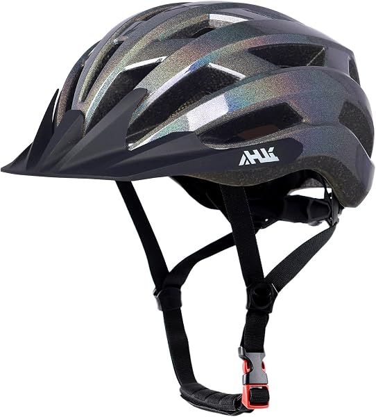 Youth Adult Road Bike Helmet, Men Women Adjustable Mountain Bicycle Helmet with Detachable Visor, 2 Sizes for Age 8-14+