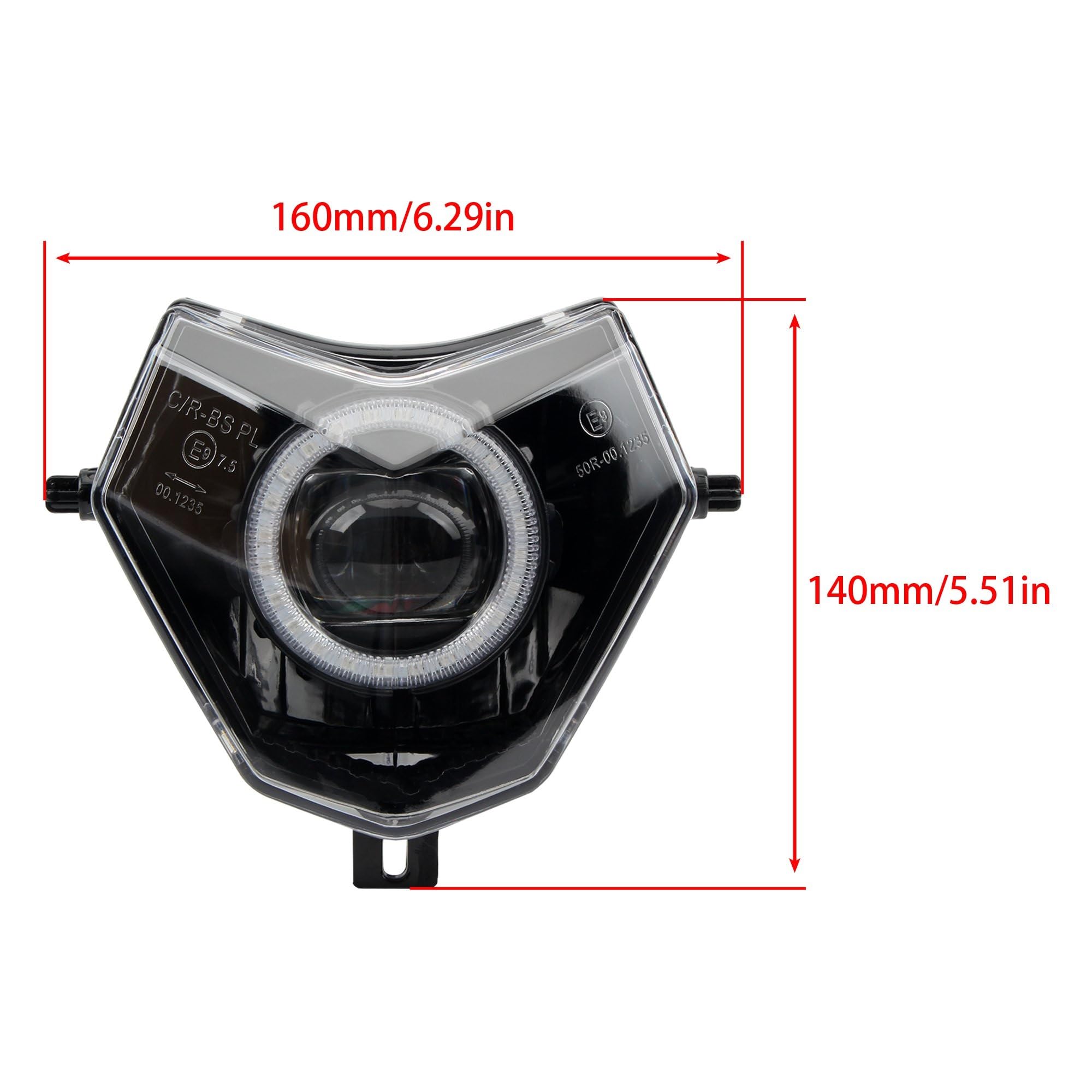 Faros Motocicleta para Faros Motocicleta para Sherco LED Antiniebla | Para faros de motocicleta Para Sherco aplicación LED Ojos de Ángel de apertura controlada por Bluetooth