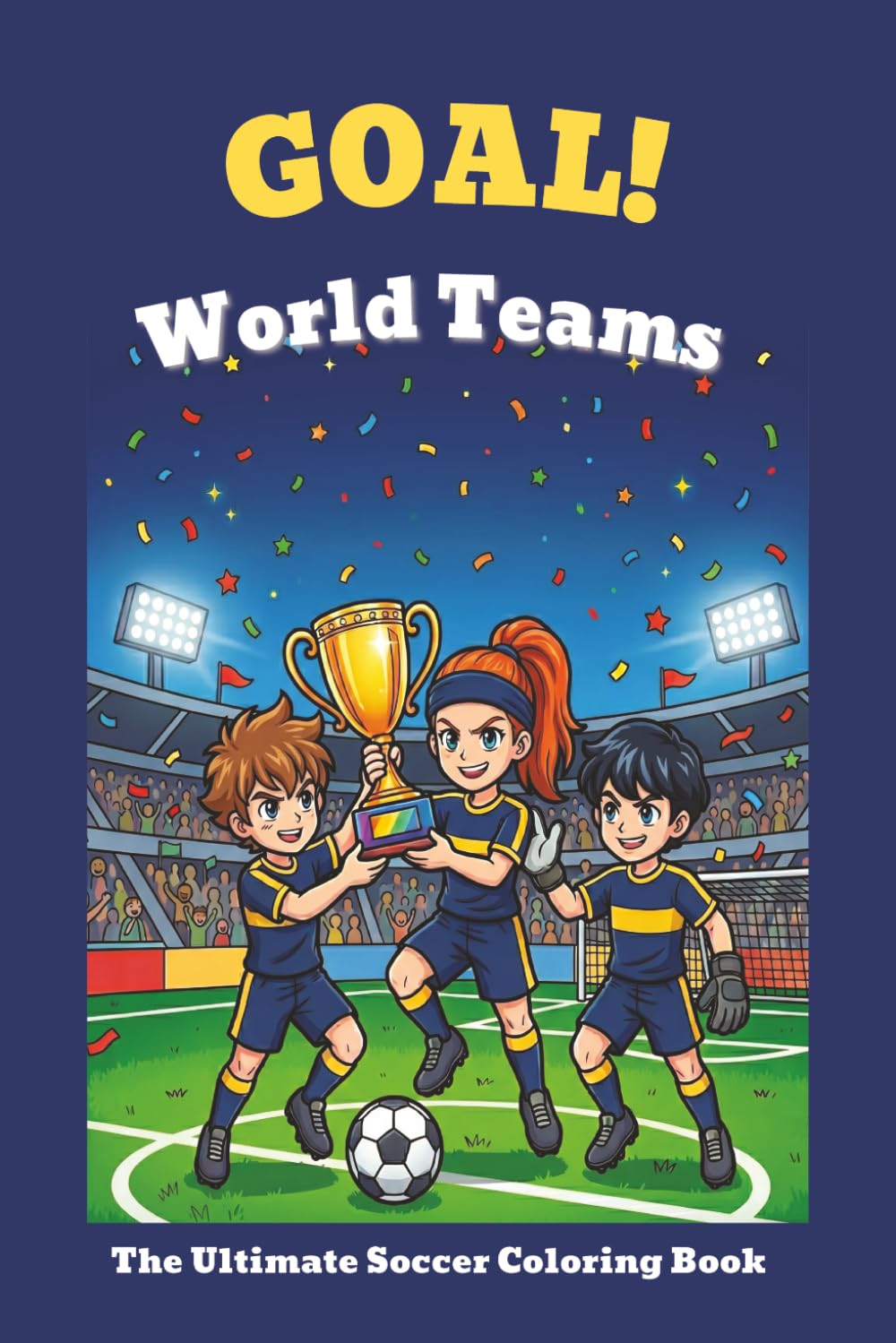 GOAL! World Football Teams Coloring Book for Kids: Fun Soccer Scenes with International Teams