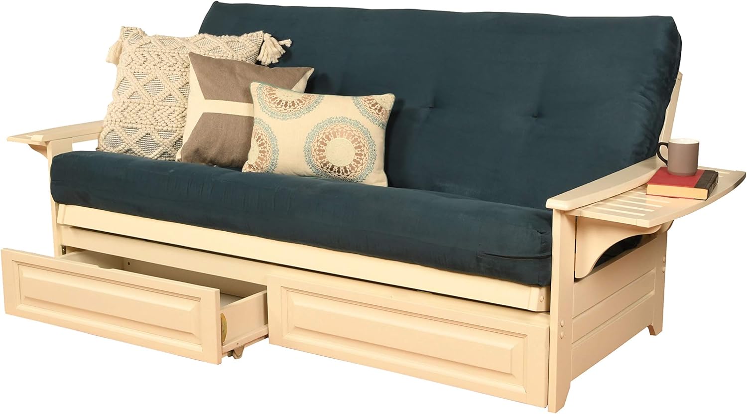 Kodiak Furniture Futon Set, Full, White