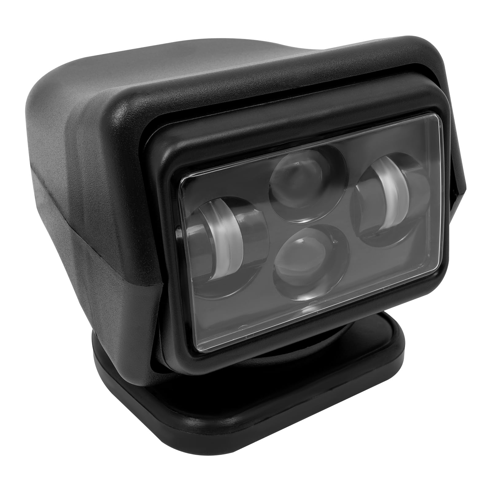 Projecteur LED 360° pour Véhicules Bateaux, 60W 8000LM 6500K, Travail IP67, Radio-Contrôlable Travail avec Télécommande, d'éclairage 600m, Noir