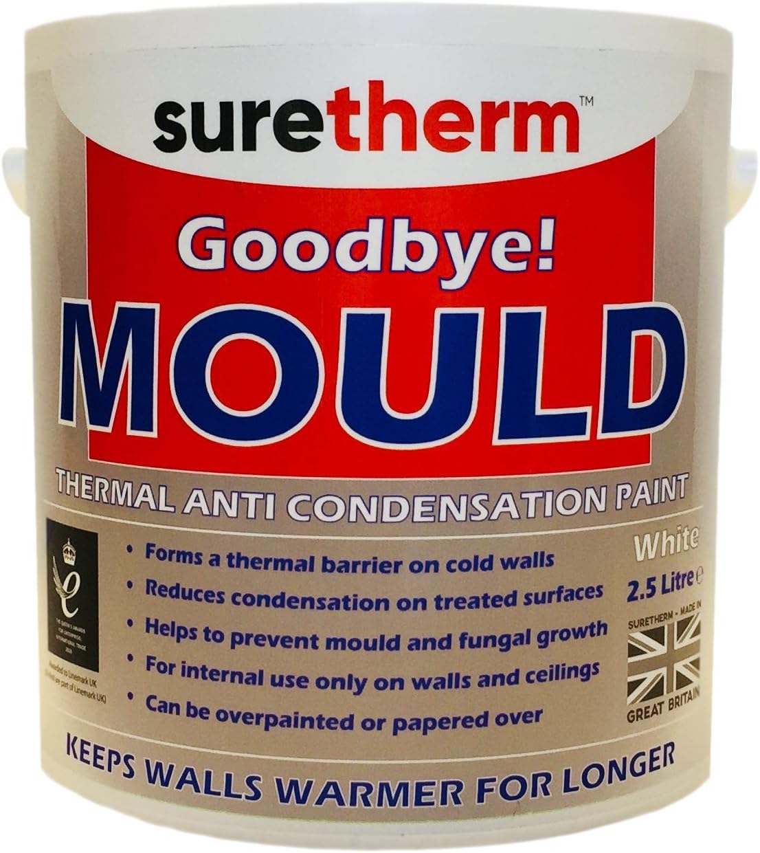 Dryzone Anti Condensation Paint (1 Litre, White, Matt Finish) Thermal