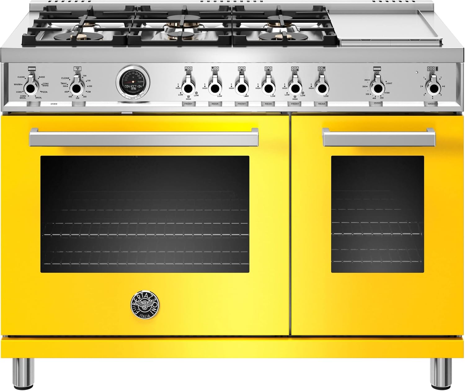 Bertazzoni PROF486GDFSGIT Professional Series Dual Fuel Range, 48