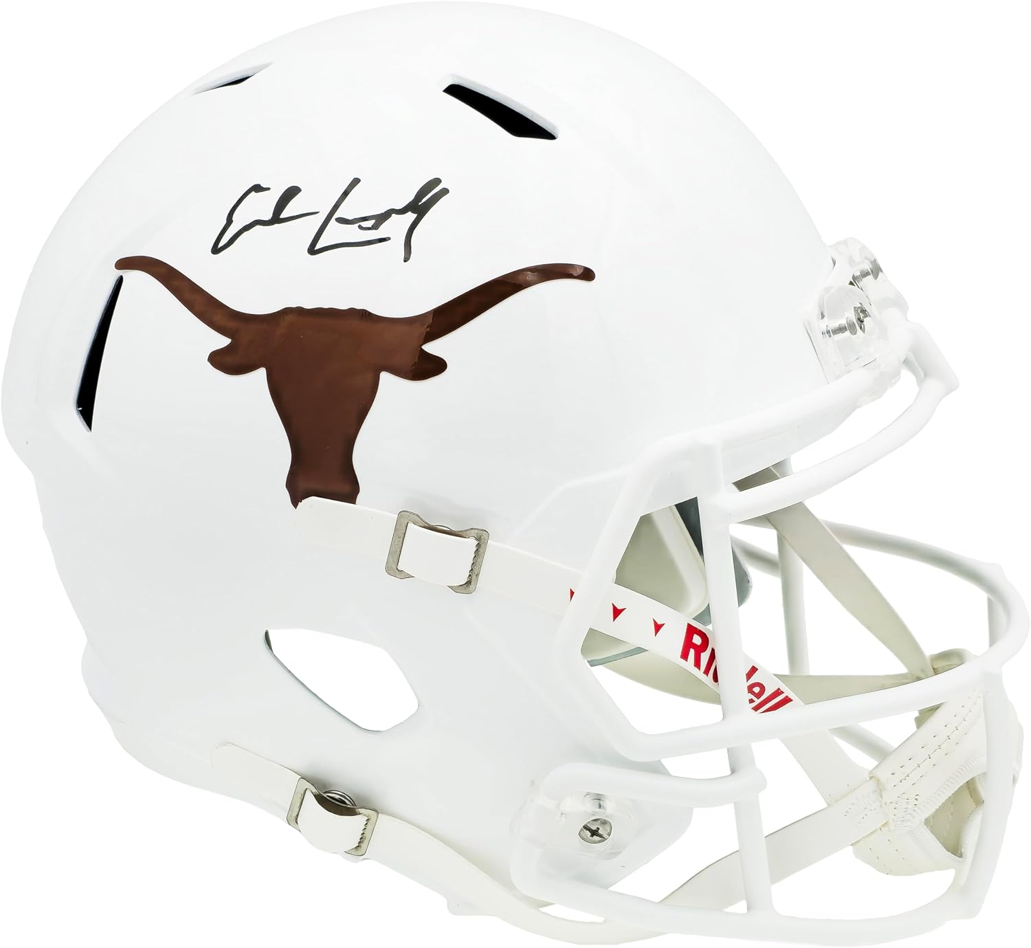 Earl Campbell Autographed White Full Size Replica Speed 2021 Football Helmet Beckett BAS Witness Stock #228065