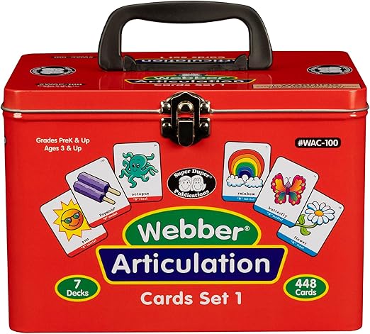 Super Duper Publications | Set of 7 Webber® Articulation Card Decks (Bundle Set 1) | Educational Learning Resource for Children | Flashcards for Speech Therapy