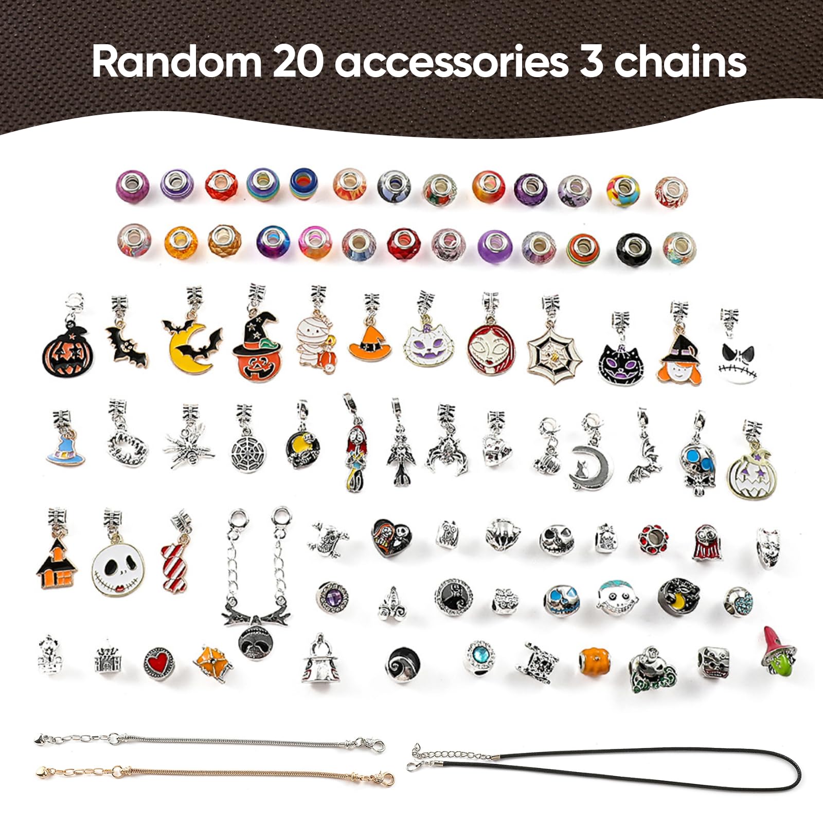 Halloween Adventskalender 2025 - DIY Schmuck Set Mit 24 Überraschungen