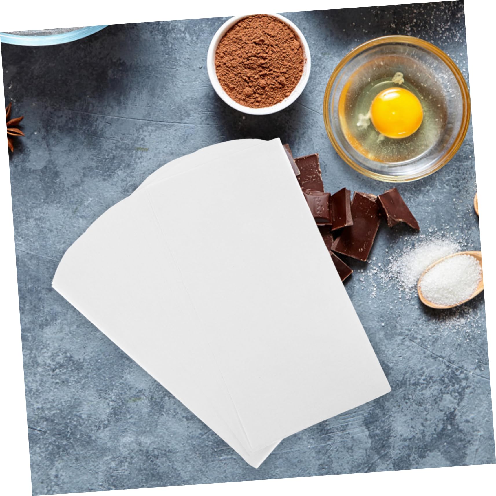 Papier Sulfurisé Feuilles 300 Unités en Papier Silicone Blanc pour Cuisson