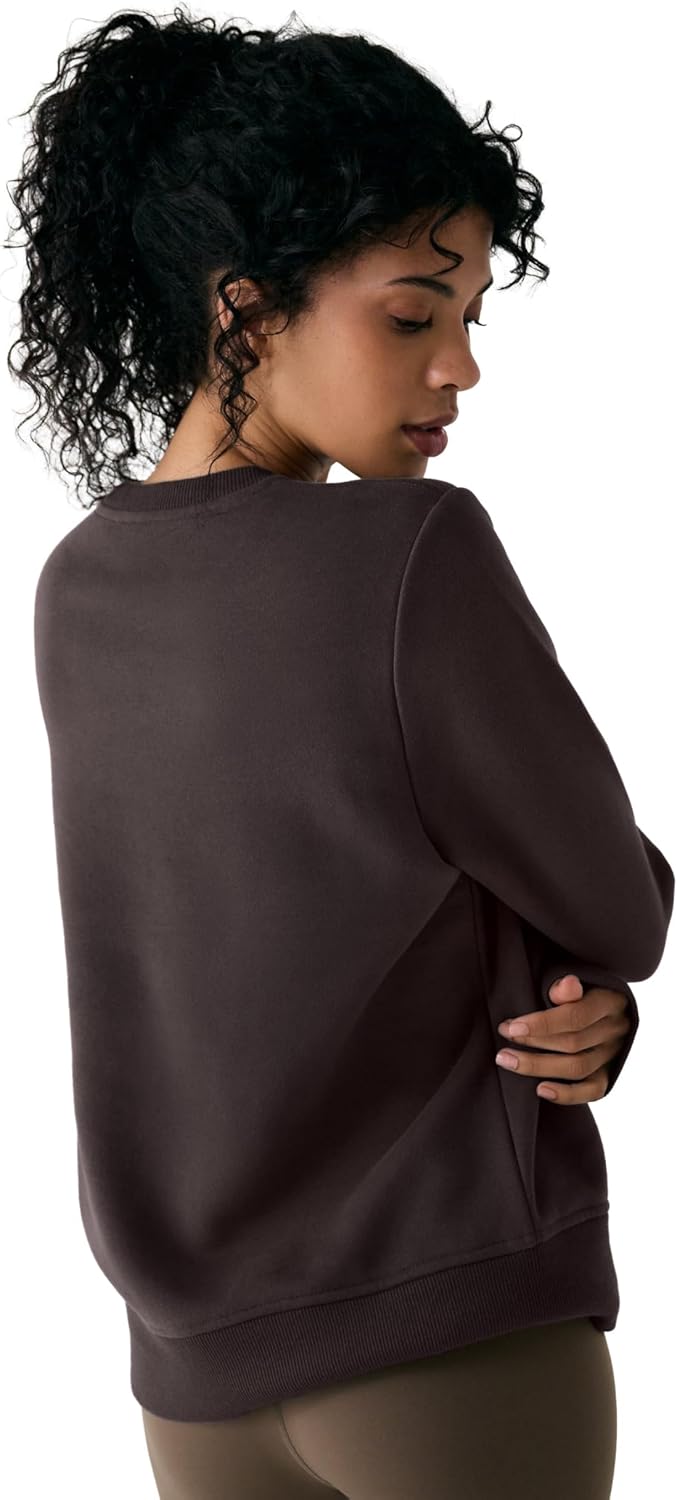 LOLË Womens Icon Crewneck Sweatshirt | Women's Casual Fleece | Soft Cozy Pullover | Relaxed Fit Sweatshirt - Image 4