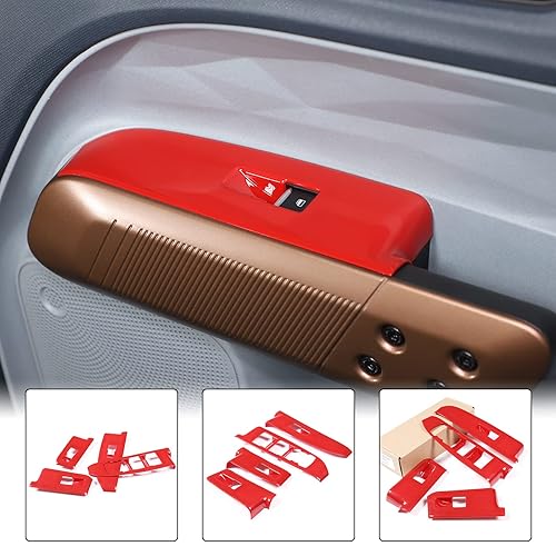 Miniatura 6 de Cubierta de panel de botón para interruptor de elevación de ventana de puertas delanteras y traseras de automóvil compatible con Ford Maverick 2022