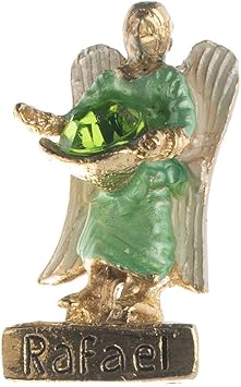 Angelitos de Mexico 1 inch (2.5cm) Seven Archangels with Cristal Mini Statue Set Angel Figures Weekly Protection