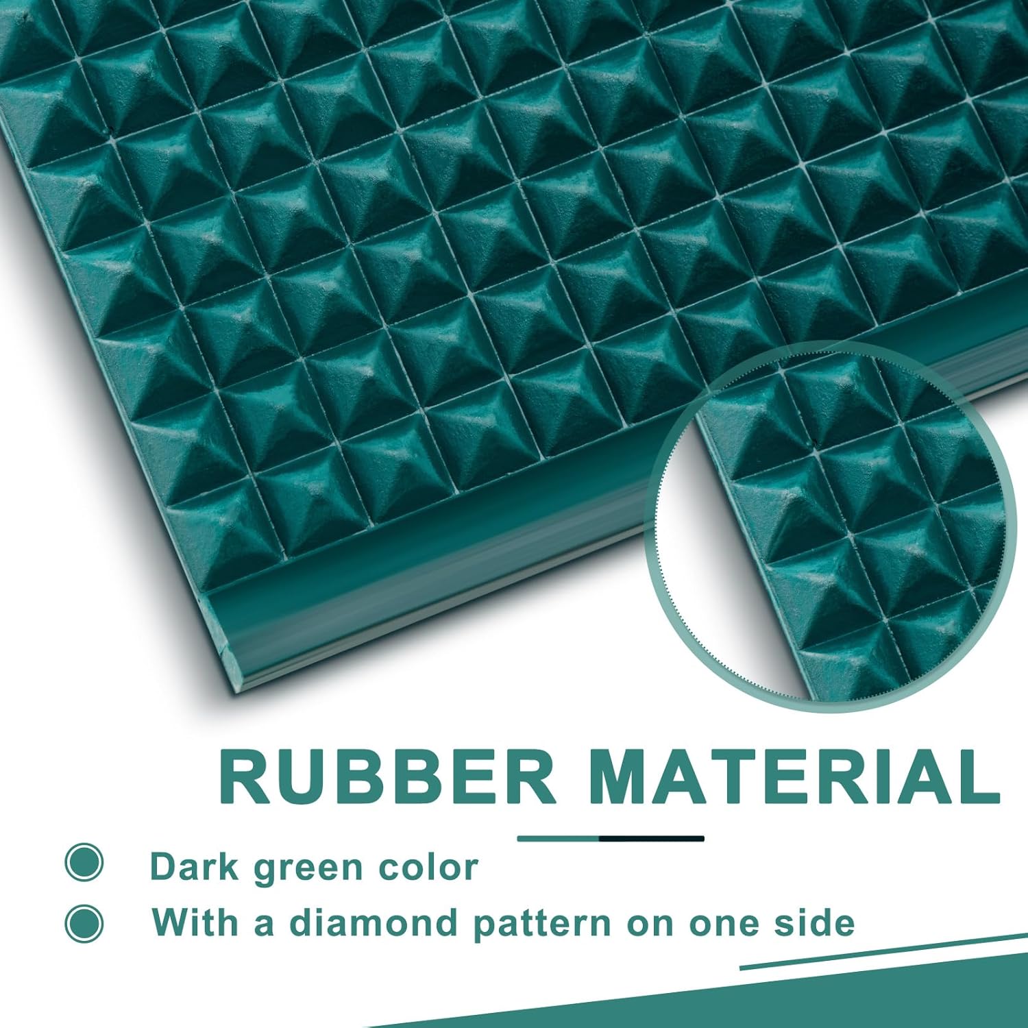 Leyndo Craps Tabletop Game Set, Includes 48"x11" Rubber Craps Diamond Pyramid Bumper, Casino Grade AAA 19mm Dice, 3 Inch On/Off Buttons for Casino Poker Nights(Green)