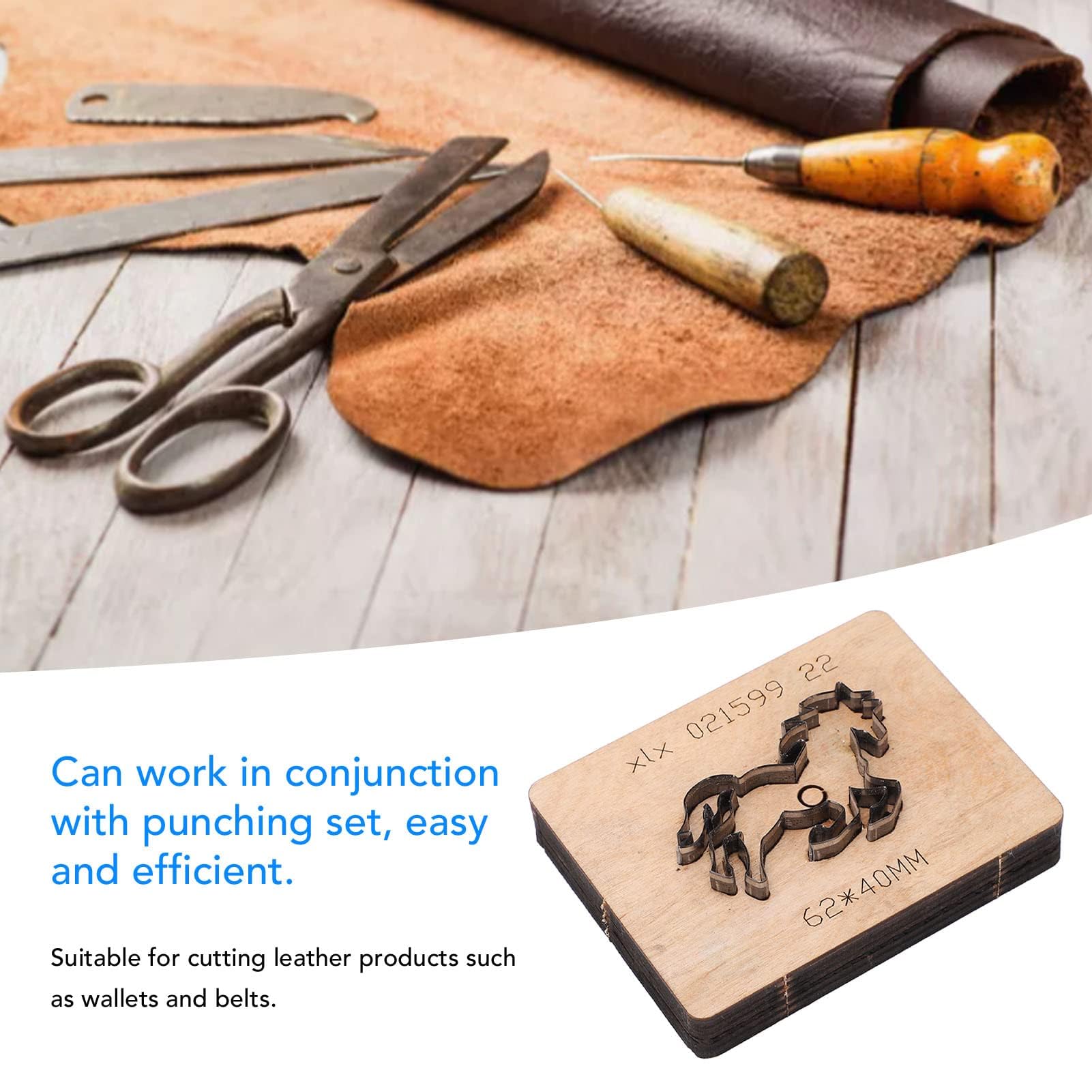 XHTLLO Horse Shape Leather Cutting Die Punch Cutter Craft Die Tool for DIY Crafting