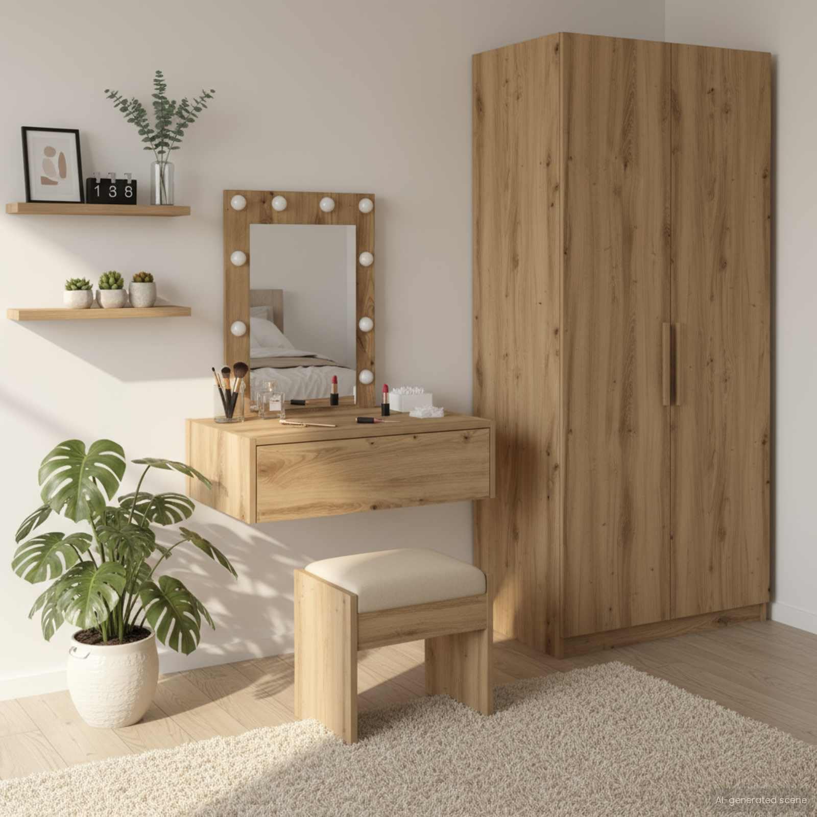 vidaXL Mesa Tocador Marrón 60 x 40 x 70 cm Madera de ingeniería | Ideal para lugares pequeños, El acabado en roble artesano calienta tu decoración, Tiene un cajón grande para tus cosméticos