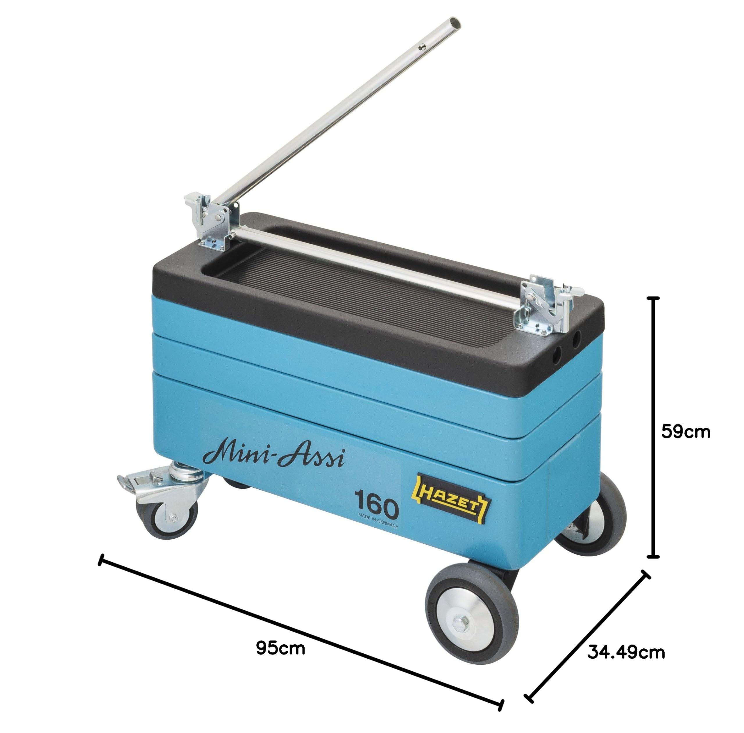 Carrito De Servicio Hazet Assistent 167-3 - Acero, 150 Kg De Carga, 3 Estantes Ajustables