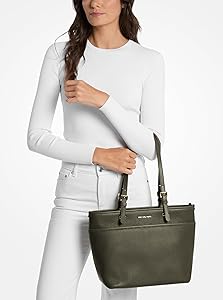 Michael Kors Winston Medium Top-Zip Pocket Tote Bag