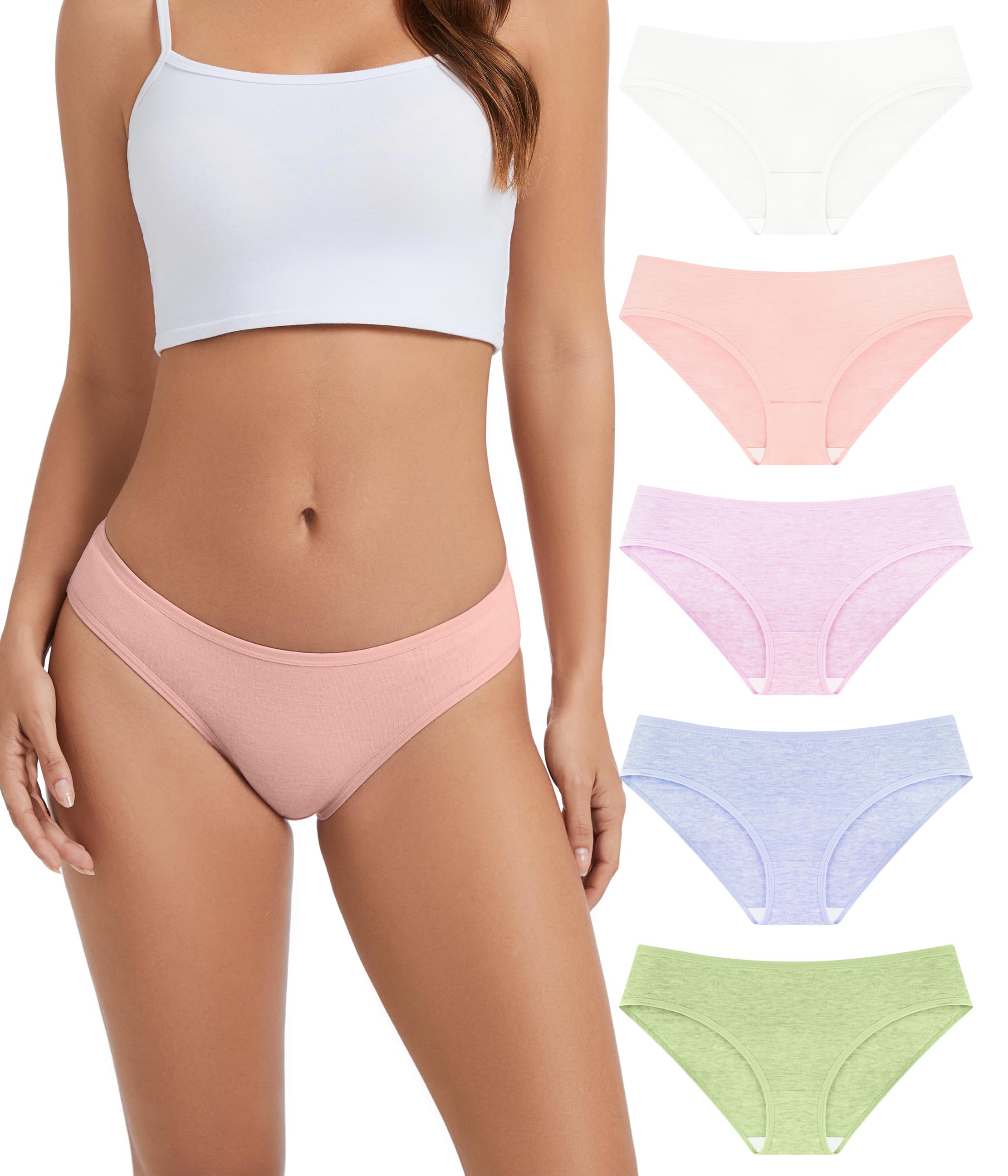 KEECOW Merino Unterhosen Damen, Wolle Slips Bikini 5er Pack