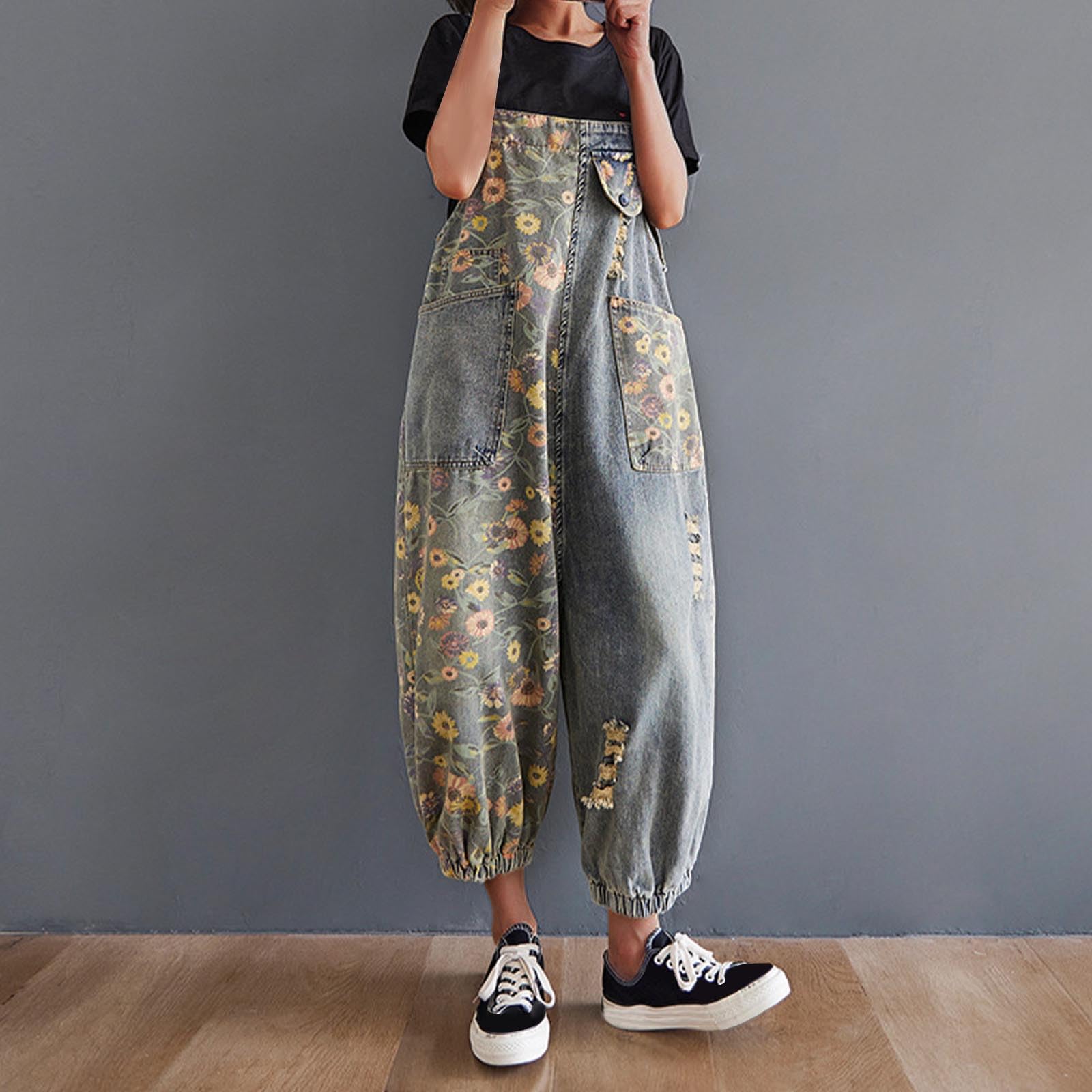 Peto Mujer Vaquero Mono Casual Tezano Trabajo Ancho Overol Formal Macacao Informal Elegante Tallas Grandes Anchos para Deportivo Fiesta