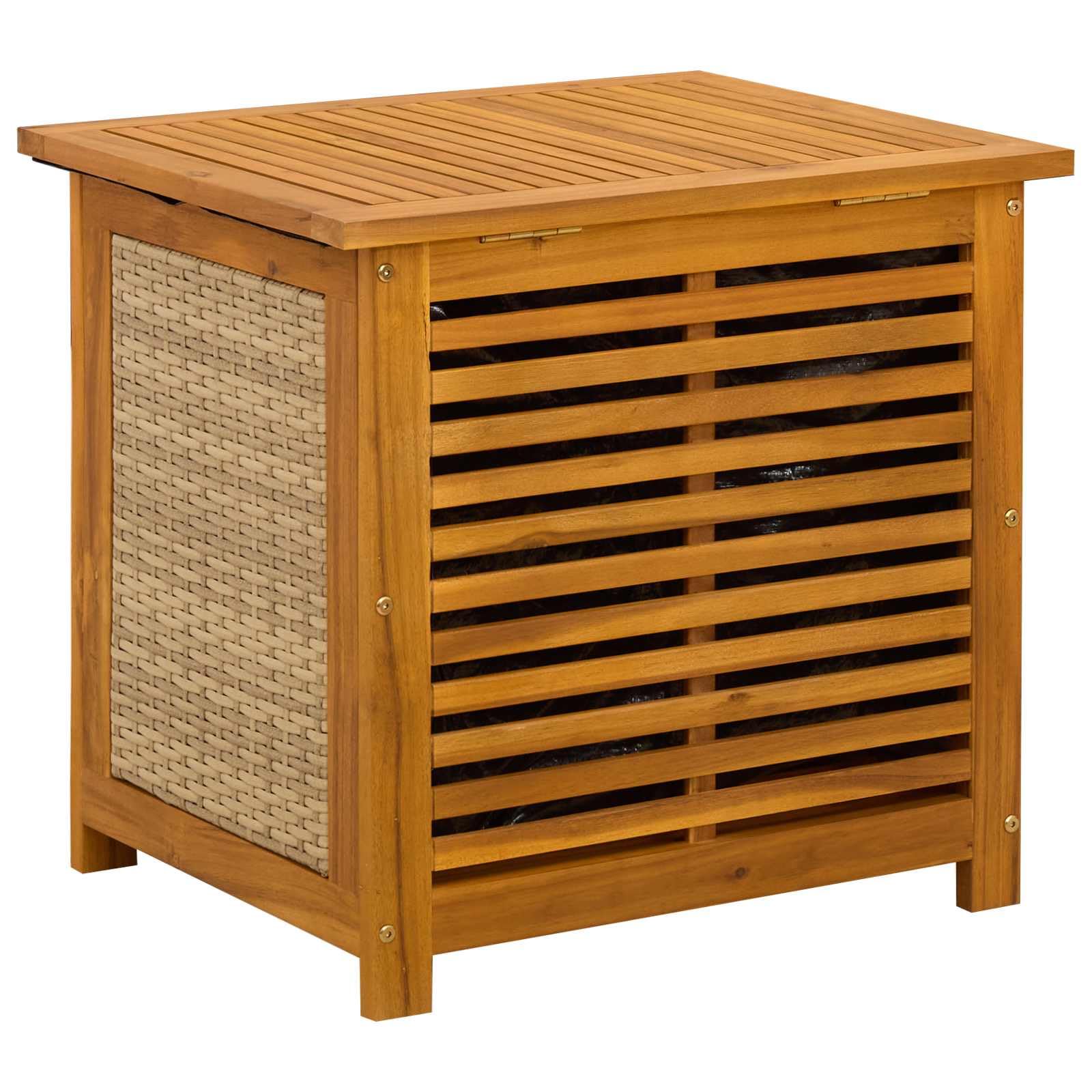 Hothingwell - Baúl para almacenaje exterior, 185 L, madera de acacia maciza