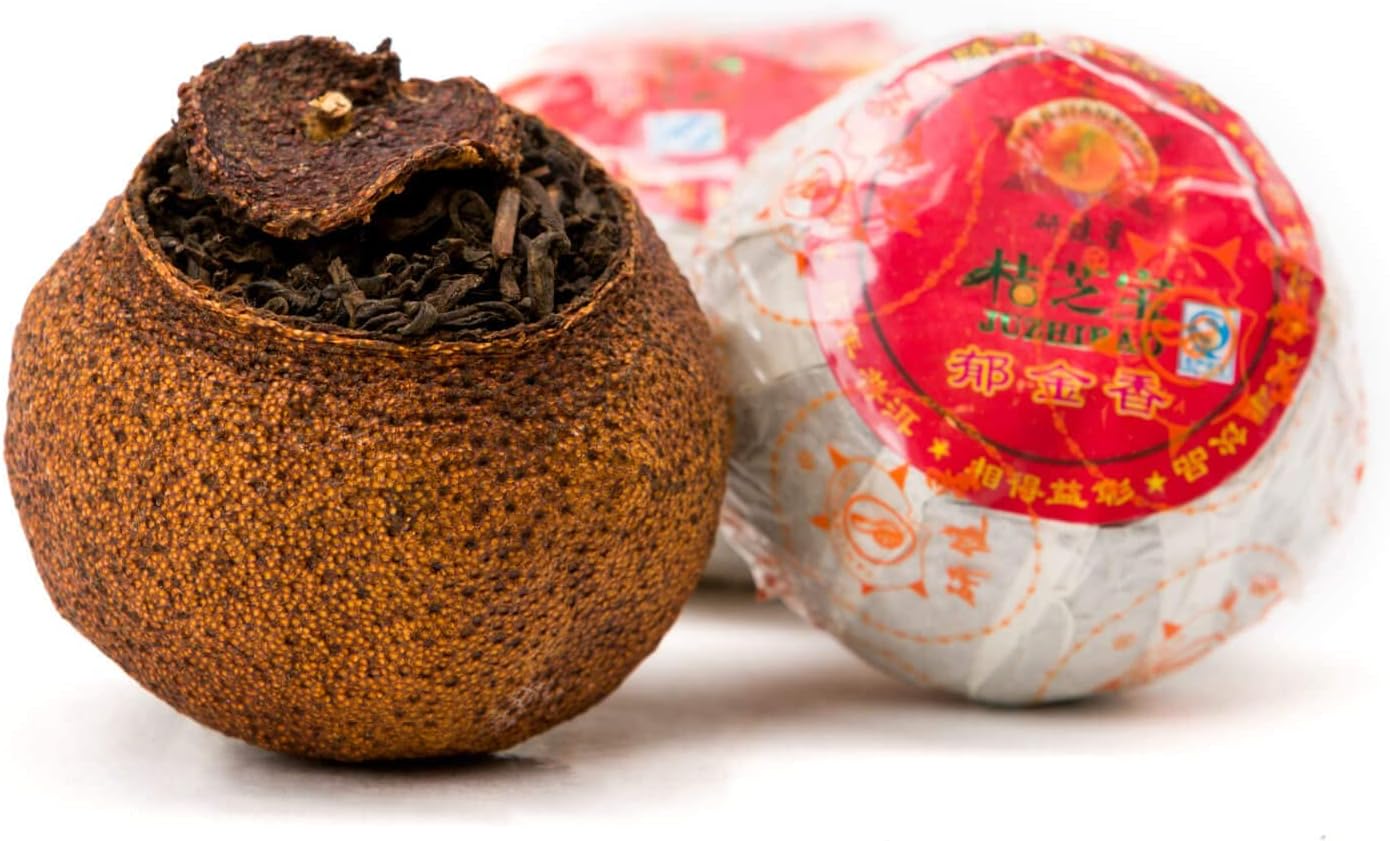 Tealand Organic Aromatic Dark Mandarin Shu Puer Strong Malty Loose Leaf Refreshing Production Arbor Tree Leaves Blend Well Matured Cake Authentic Premium 50g