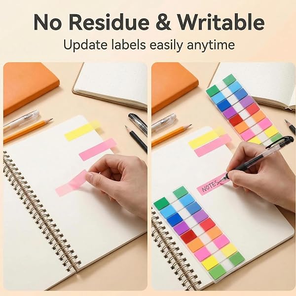 Post It Marque Page, 900 pièces Post It Livre, Po st It Transparent Livre Annotation, Marque Page Adhesif, Po st It Annotation Li vre, pour Lecture, Étude et Bureau - 4