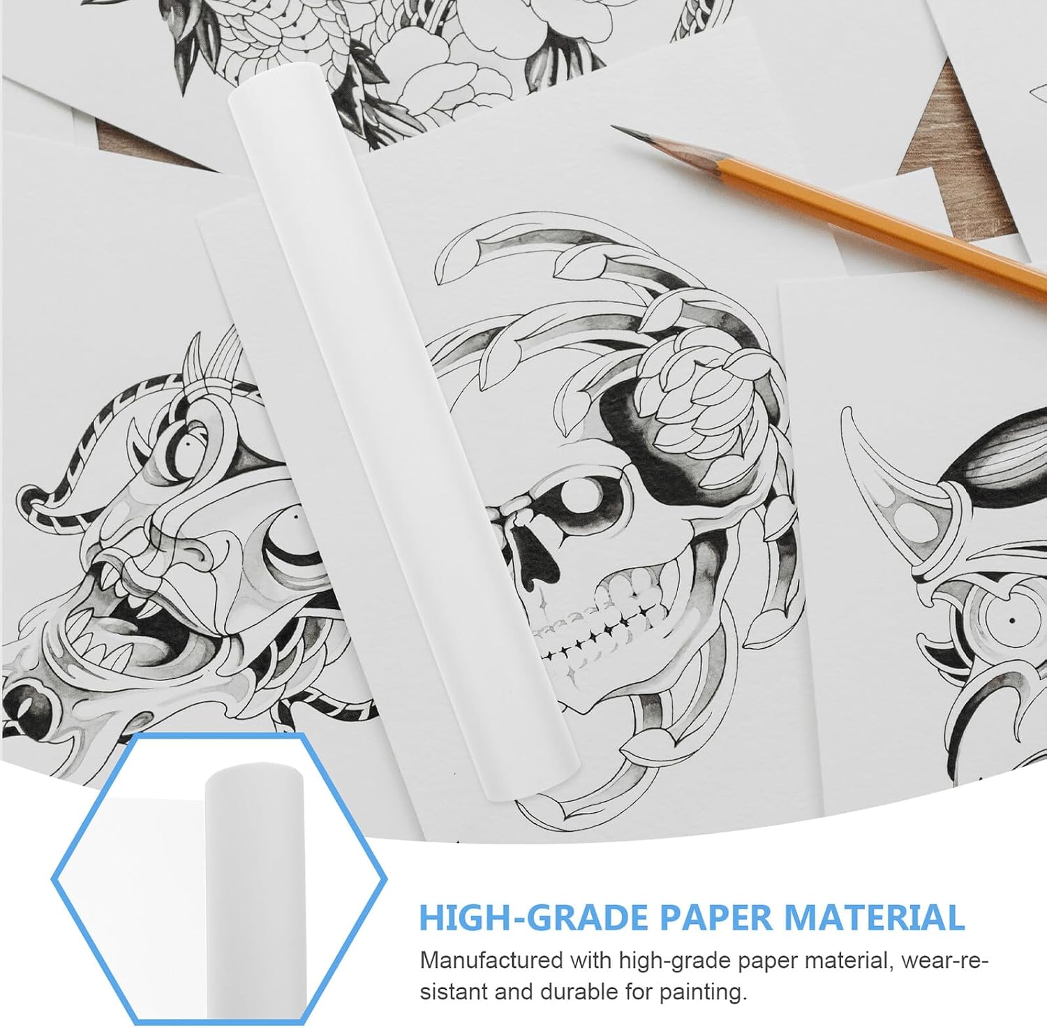 Homoyoyo Tracing Paper Transparent Copy Paper for Drawing Artists Wear-Resistant Painting Accessory for Tracing Overlays and Sketching