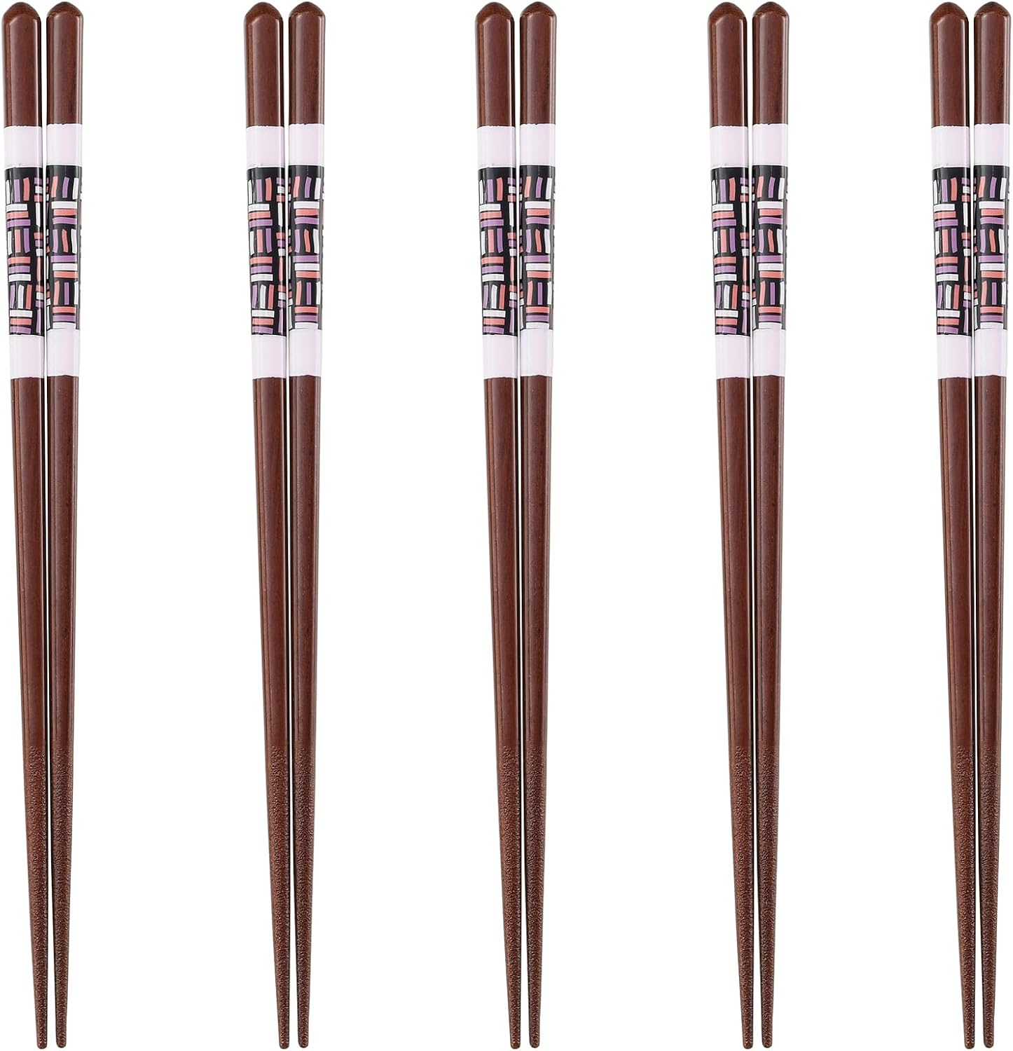 J-kitchens PID585605 Japanese Chopsticks Set, 5 Pairs, Material: Wood, Chopsticks, Dishwasher Safe, Made in Japan